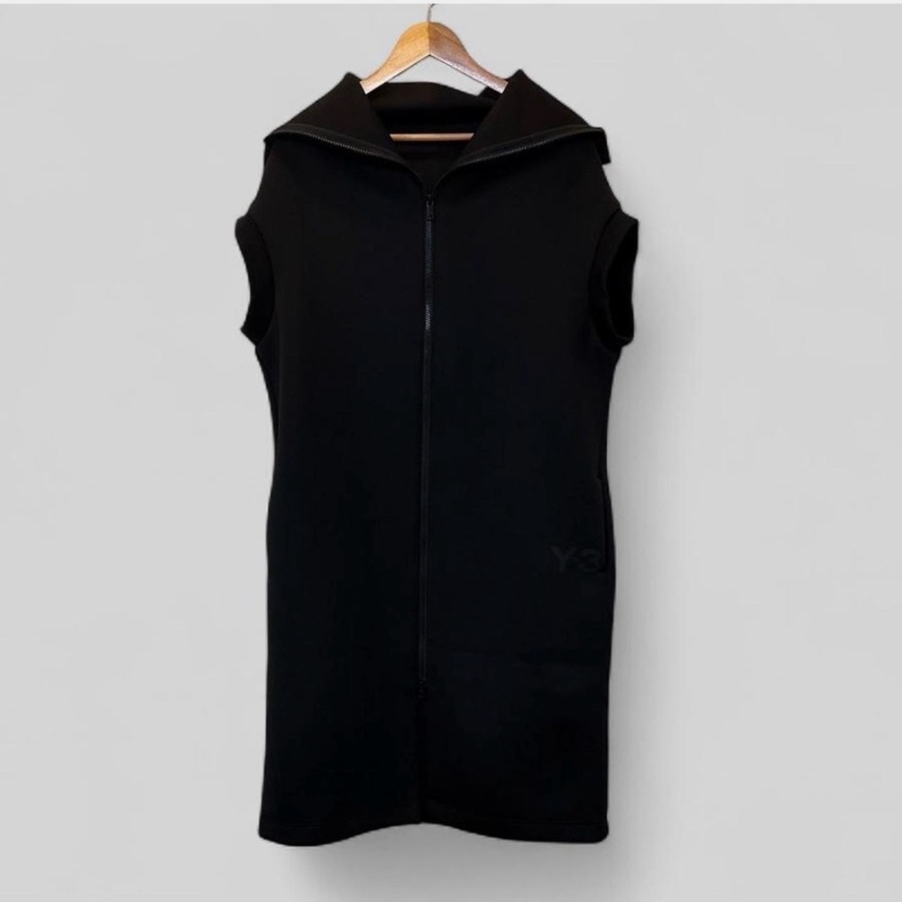 Y-3 Yohji Yamamoto x Adidas Long Hooded Vest Jacket CE8638 Black xs